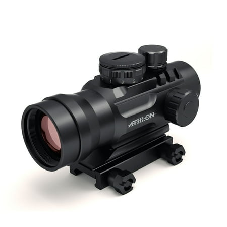 - Athlon Optics Midas BTR Red Dot Sight 1x30mm, Interchangeable 4 Reticles, Black