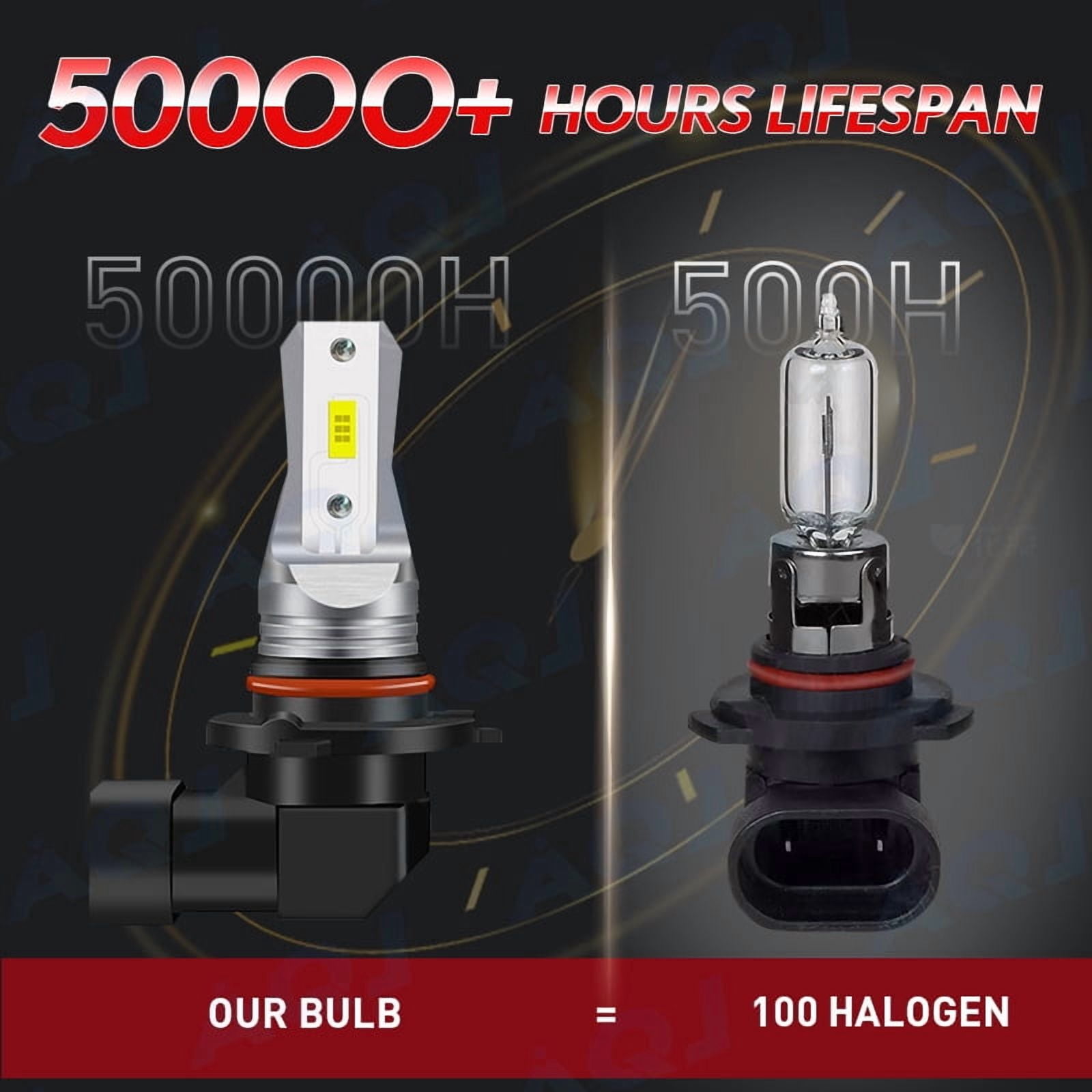Compatible with Dodge Durango 2014-2020 LED Headlight Bulbs KIT High Low Beam Combo (Pack of 4) , 6500K White 10,000LM Super Bright, Plug and Play