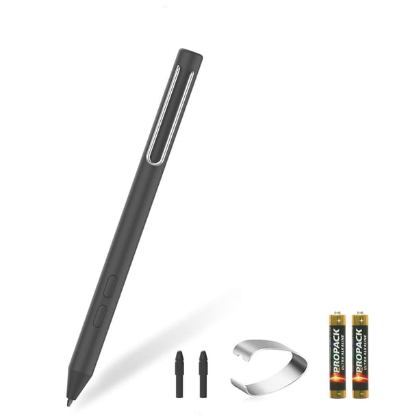 Lápiz capacitivo para Microsoft Surface compatible con Surface Pro X/8/7/6/5/4/3 Surface Book 3/2/1 Surface Go3/2/1 Surface Laptop con 1024 de alta sensibilidad a la presión (negro)