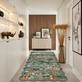 thumbnail image 6 of 4x8 Washable Area Rug For Family: Stain Resistant Wide Floral Scalloped Kitchen Soft Carpet Entryway Bathroom Bedroom Farmhouse Living Room Floor Mat With Non Slip Backing(4x8  Floral/green), 6 of 8