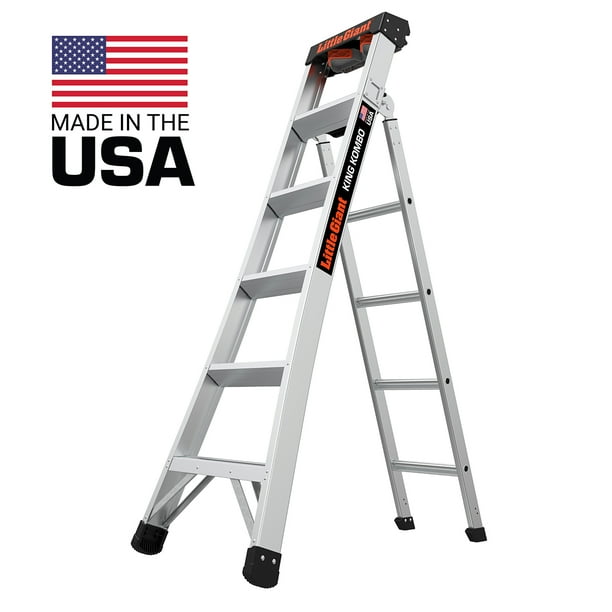 Little Giant Ladder Systems King Kombo 6'10' Aluminum 3in1 Combo Ladder, Type 1A 300 lbs
