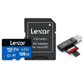 thumbnail image 1 of Tarjeta microSDXC UHS-I de Alto Rendimiento 633x Lexar® Serie AZUL 128GB, 1 of 4