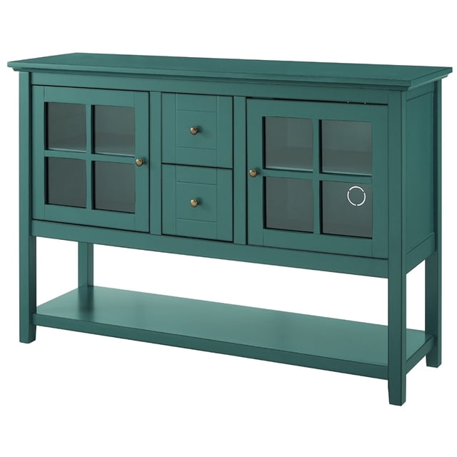52" Console de Table en Bois Support de Télévision - Antique Sarcelle Foncée