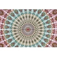 thumbnail image 3 of Bless International Indian hippie Bohemian Psychedelic Golden Blue Peacock Mandala Wall hanging Bedding Tapestry (Floral Gold, Twin (54x72Inches)(140x185cms)), 3 of 4