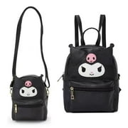 BICZNG Kawaii Kuromi My Melody Backpack Cinnamoroll Backpack Cartoon Shoulder Anime Toy Bag Cute Cartoon Backpack Shoulder Bag PU Handbag