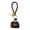 Brown, variant on Mini Dumpling Coin Purse Keychain with Security Snap Detachable Wrist Strap Faux Leather Waterproof Compact Bag Key Holder