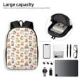 thumbnail image 4 of Uemuo Kawaii Shiba Dog Printed Durable 17-inch Student Backpack - Lightweight, Waterproof, Adjustable Straps, Ideal for School, Work, Travel, 4 of 5
