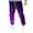 Purple, variant on Lorytime Men's Joggers with Pockets Fleece Printed Elastic Waist Sweatpants Drawstring Full Length Trousers Warm Outfits