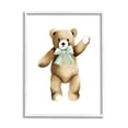 thumbnail image 4 of Stupell Industries Adorable Teddy Bear Nursery Animal Green Ribbon Graphic Art White Framed Art Print Wall Art, Design by Studio Q, 4 of 5