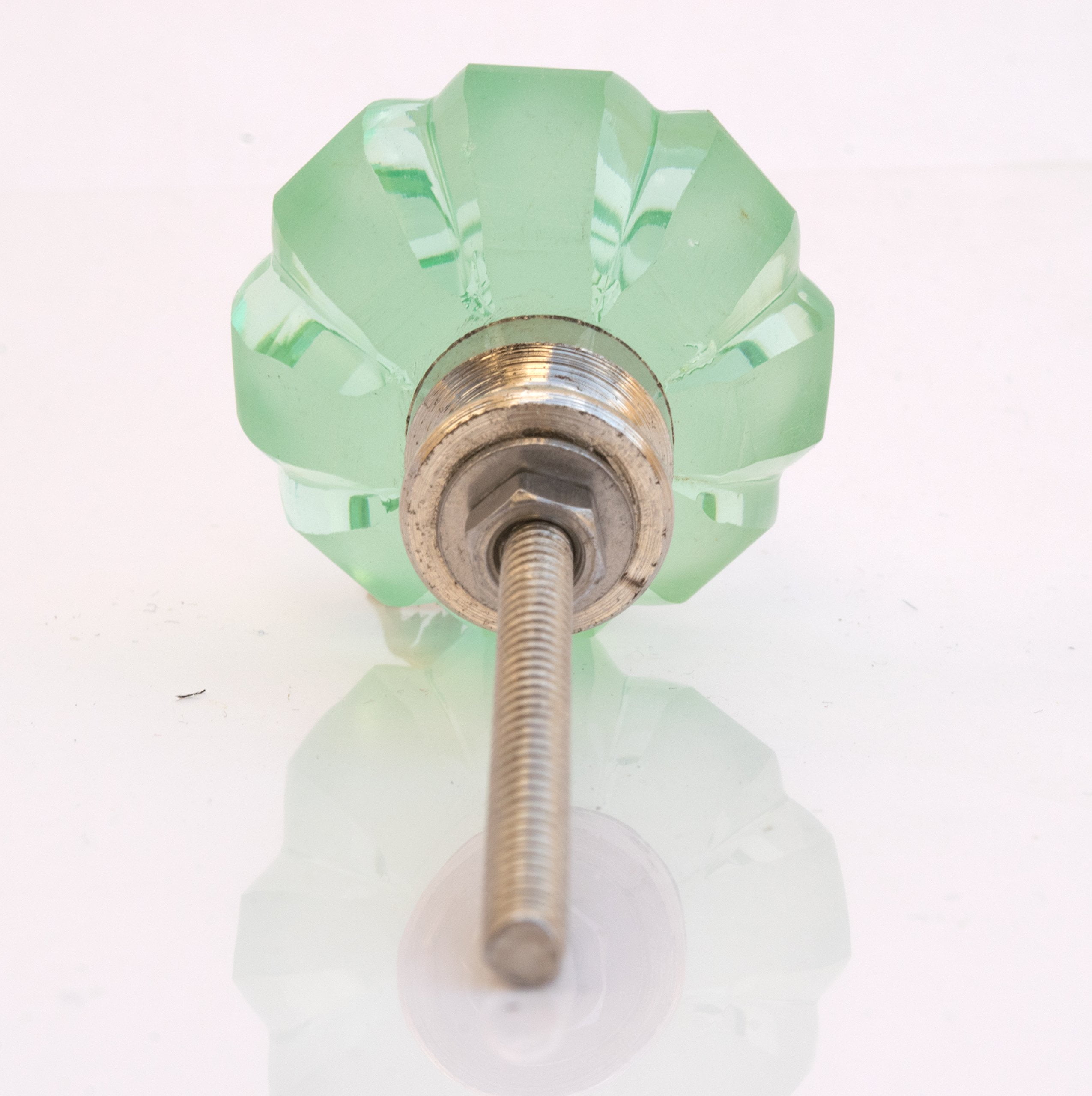 Set Of Six Mint Green Tomato Glass Cabinet Knobs by Perilla Home