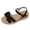 Black, variant on Rokment Women's Bowknot Platform Dressy Sandals Fashion Casual Leather Open Toe Faux Wooden Chunky Wedge Heels Summer Dress Shoes Comfortable