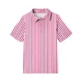 thumbnail image 5 of CCRFTGI Cute Tops for Kids Girls Size 7 Striped Shirt Short Sleeve Polo Shirts School Uniform Athletic Sport Lapel Button Collared Polo Summer Tops Hot Pink 11-12 Years, 5 of 7