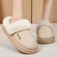 thumbnail image 6 of XIMIN Women's Anti-Slip Sole Fuzzy Slippers Warm House Slippers with Plush Lining Fluffy Platform Winter House Shoes Indoor Y2k Cute & Cozy, 6 of 6