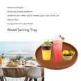 thumbnail image 3 of Plateau de Service en Bois Robuste 11.8 Po Plateaux de Petit-Déjeuner 11.8 Po Plateau de Service en Bois Fait Main Bois Robuste Simple Élégant Rond Multifonction Plateau à Thé en Bois pour Café Bureau Table à Manger, 3 of 7
