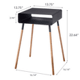 thumbnail image 7 of Yamazaki Home Storage Table - Two Sizes, Black, Steel + Wood, Tall, Supports 8.8 pounds, Minimal Assembly, 7 of 7