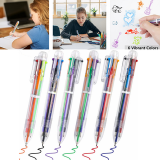 6in1 Unicorn Fluffy Multicolour Ballpoint Pen Kids Girls School Stationary  Gift