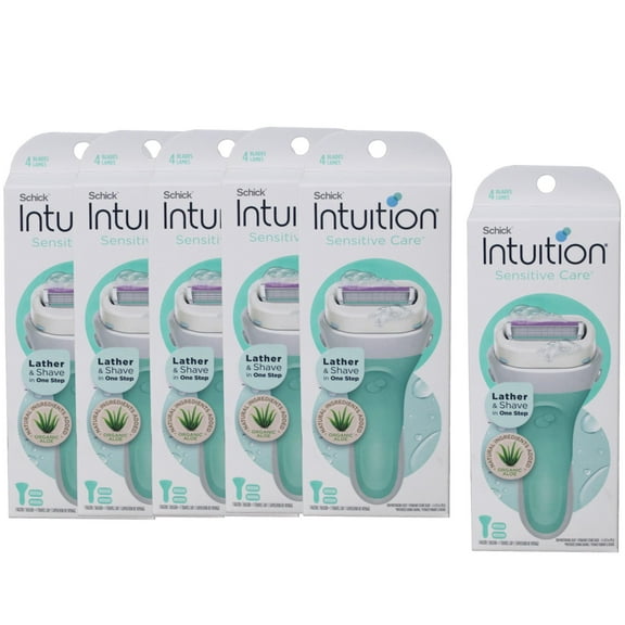 Schick Intuition Naturals Sensitive Care Razor With Natural Aloe And Vitamin E - 1 Ea, 6 Pack