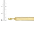 thumbnail image 5 of Floreo 10k Yellow Gold (3mm, 4mm, 5mm, 6mm, 7mm, 8mm, 9mm, 10mm, 12mm, 15mm, 18mm) Solid Herringbone Chain Necklace, 5 of 5