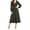 Army Green(Womens Dresses), variant on V Neck Midi Dresses for Women Long Sleeve Puff Sleeve Wrap Waist A-Line Polka Dot Elegant Dresses for Wedding Guest Fall