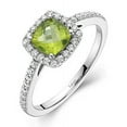 thumbnail image 3 of Lafonn Aria Sterling Silver Platinum Plated Lassire Peridot and Simulated Diamonds Womens Ring, 3 of 5