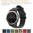 thumbnail image 2 of Fintie Band Compatible with Garmin Fenix 7/Fenix 5/Fenix 6, 22mm Easy Fit Soft Woven Nylon Sport Strap Compatible with Garmin Fenix 6 Pro/Fenix 5 Plus/Forerunner 745 935 945/Instinct 1 2/Epix Gen 2 Smartwatch Black, 2 of 7
