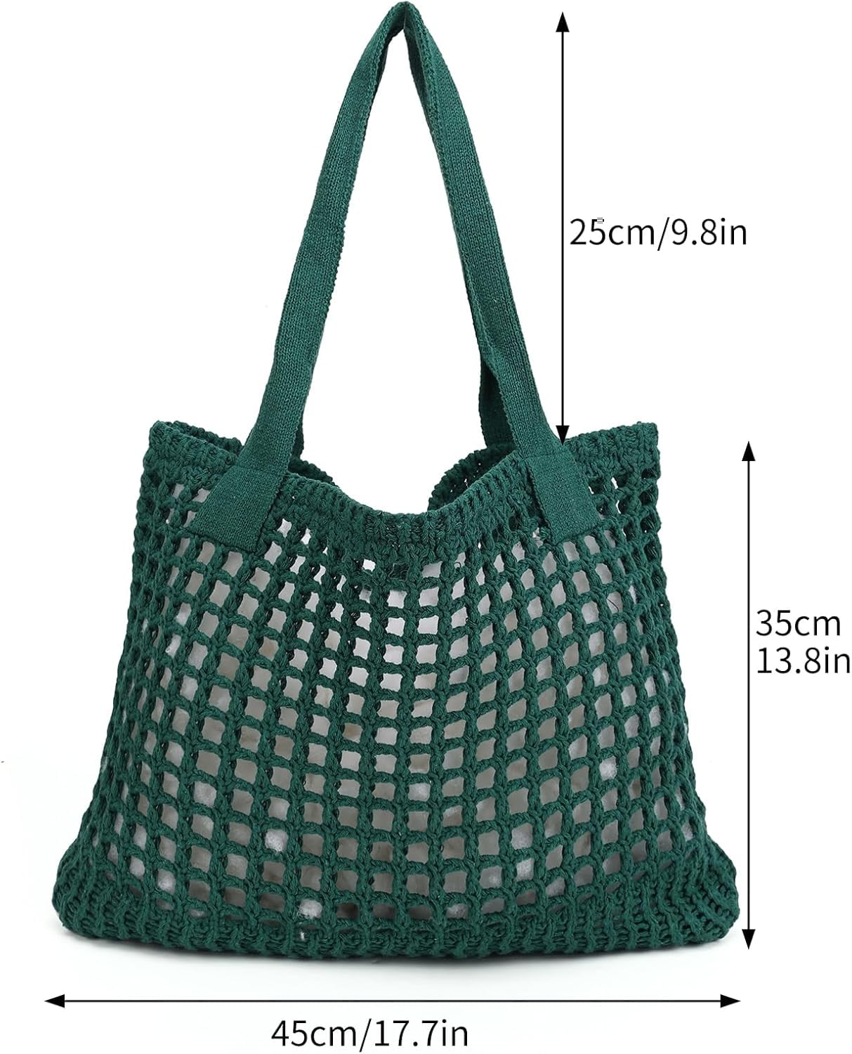 CAILDANL Women's Beach Tote Bag, Crochet Knit Hollow Design, Stylish Tote for Beach,Travel and Everyday Use Aesthetic Handbag