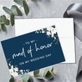thumbnail image 3 of Koyal Wholesale Wedding Day Gift Cards Set with Envelopes Set of 12, Navy Blue White Florals, 3 of 5