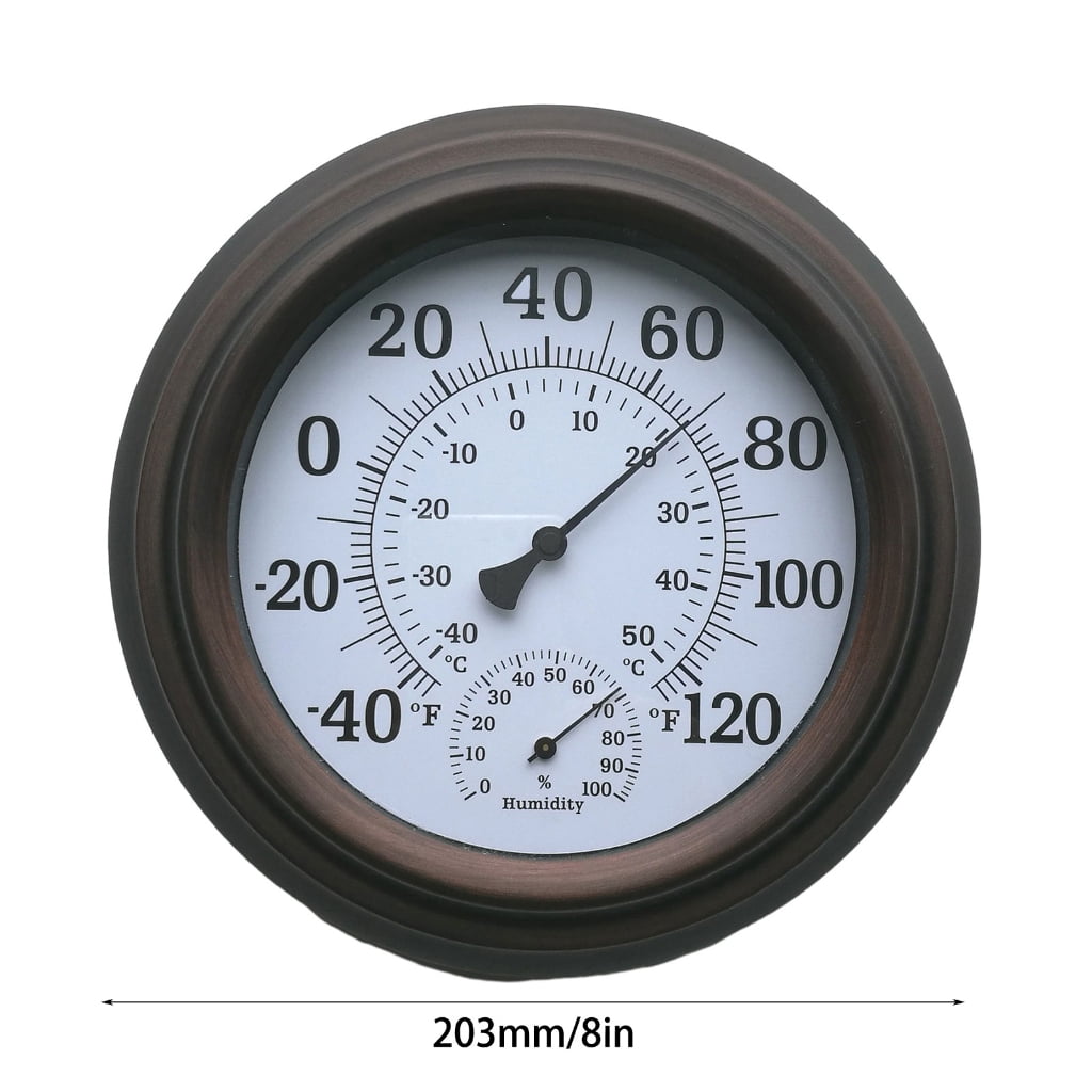 Indoor Outdoor Large Number Wall Hygrometer Hanging Hygrometer Garden Decoration
