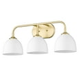 thumbnail image 4 of Yep by Golden Lighting Zoey 3-light Vanity in Olympic Gold and Matte White shade, 4 of 4