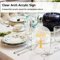 thumbnail image 3 of Letrero de Arco Acrílico Transparente, 25 Packs de Letreros Acrílicos en Blanco con Soporte, Letrero de Recepción DIY para Números de Mesa, Bodas, Fiestas, Eventos, Restaurantes, 3 of 8