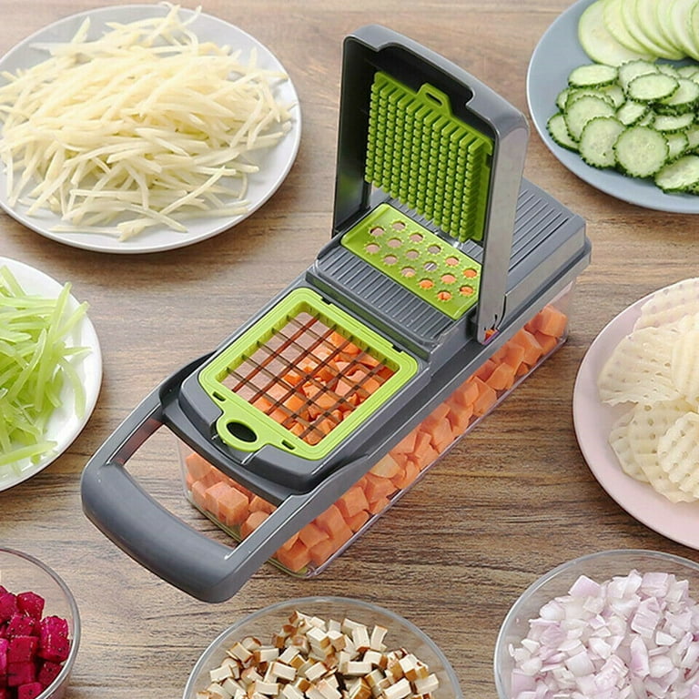 Bartnelli Vegetable Chopper Food Slicer Pro | 15 PC Multifuctional Kitchen Gadgets for Onion, Veggie, Cheese Grater, Vegetables Cutter with Large