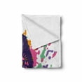 thumbnail image 2 of Modern Soft Flannel Fleece Throw Blanket, Yoga Posing Girl with Happy Words Calm Your Mind Themed Image, Cozy Plush for Indoor and Outdoor Use, 70" x 90", Multicolor, by Ambesonne, 2 of 6