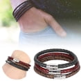 thumbnail image 4 of Pulsera De Cuero, Elegante Pulsera De Cuero Duradero, Amigos Diarios Portátiles Para Cumpleaños Navidad ANGGREK Otros, 4 of 8
