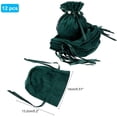 thumbnail image 3 of 12Pcs Dark Green 13.2x14cm Velvet Cloth Drawstring Bags Small Gift Bags for Party Favors Bags, 3 of 7