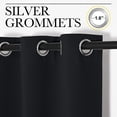 thumbnail image 2 of Cortinas opacas NICETOWN para sala de estar, 66 x 80 pulgadas, color negro, 2P, 2 of 7