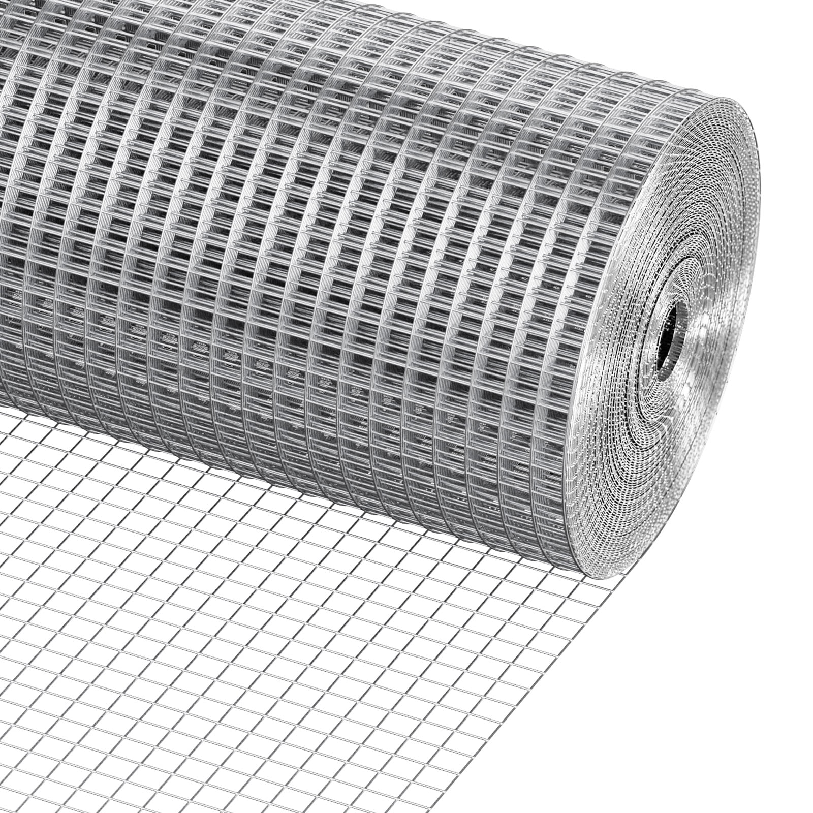Hardware Cloth 24x25ft 1/2 Inch Mesh Galvanized Low-Carbon Steel for Garden Fencing Animal Barrier