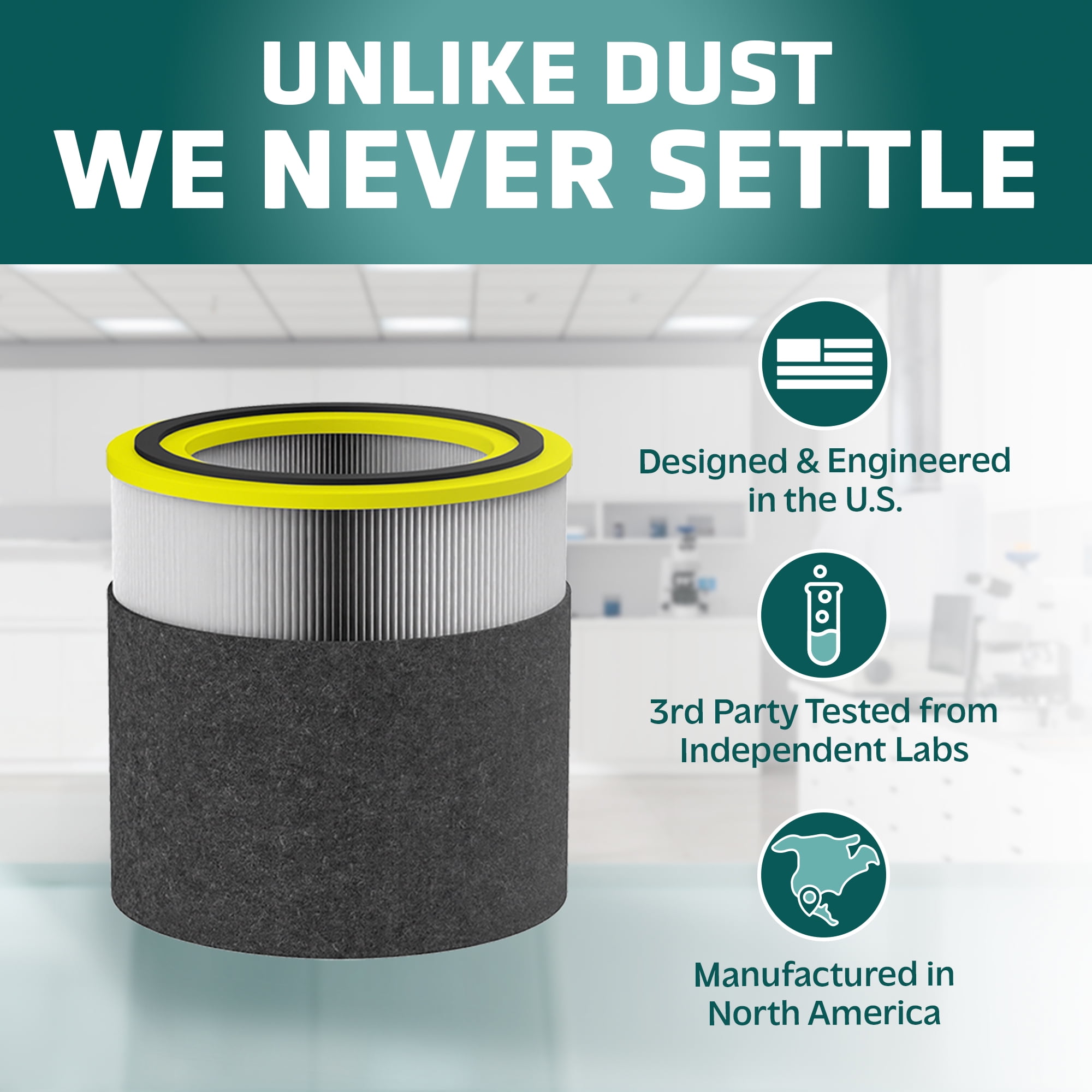 GermGuardian Air Purifier Replacement Filter V, FLT151, HEPA Pure, 1095 Sq ft., AirSafe Series, AC151