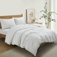 thumbnail image 3 of Peace Nest All Season Down Alternative Comforter, White Solid Pattern, King Size, 3 of 8