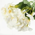 thumbnail image 5 of WASHWEPE 1 Bunch Artificial Flower Begonia White Plastic Silk Faux Flowers for Party, 5 of 8