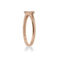 thumbnail image 3 of Bague Diamant Barre 1/10Ct Or Rose 10K Alliance Empilable pour Femmes, 3 of 4