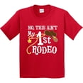 thumbnail image 3 of Inktastic No, This Ain't My 1st Rodeo Cowboy Hat and Lasso Youth T-Shirt, 3 of 5