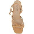 thumbnail image 5 of Journee Womens Issmia Two Tone Covered Block Heel Multi Strap Sandals, 5 of 9