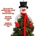 thumbnail image 3 of Adorno para árbol de Navidad con muñeco de nieve, decoración y adorno navideño caprichoso para el hogar y la oficina, personaje de invierno de poliéster relleno con sombrero de cop, 3 of 4