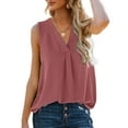 thumbnail image 2 of LYXSSBYX Tank Tops for Women Women Blouse T-Shirt Tunic Tops Loose Casual Sleeveless V-Neck Solid Casual, 2 of 9