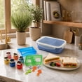 thumbnail image 5 of Cook with Color 20-Piece Kids Plastic Bento Box Lunch Container Set with Sandwich Cutters, Train, 5 of 5