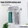 thumbnail image 5 of KOKOSIRI Bathroom Towel Rack Towel Holder 20 Inch Towel Shelf with Double Towel Bars Wall Mounted SUS 304 Stainless Steel Polished Chrome B6005CH-L20, 5 of 7