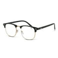thumbnail image 2 of In Style Eyes Sellecks Adult Unisex Reading Glasses, High Magnification Retro Single Vision Plastic Browline, Black, 7.0x, 2 of 6