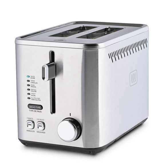 Toastmaster 2 Slice Toaster, Stainless Steel, TM-265TSCN, Bread Type Selection Functions