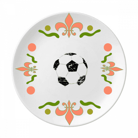 

Simple Black Football Pattern Soccer Flower Ceramics Plate Tableware Dinner Dish