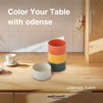 thumbnail image 2 of Odense Multicolor Ramekins(Set of 4) - Colorful Ceramic Ramekins - For Soufflé, Custard, Pudding, Ice Cream, Dipping Sauce Dish - Modern & Minimal Design, Stackable - Microwave & Dishwasher Safe, 2 of 8